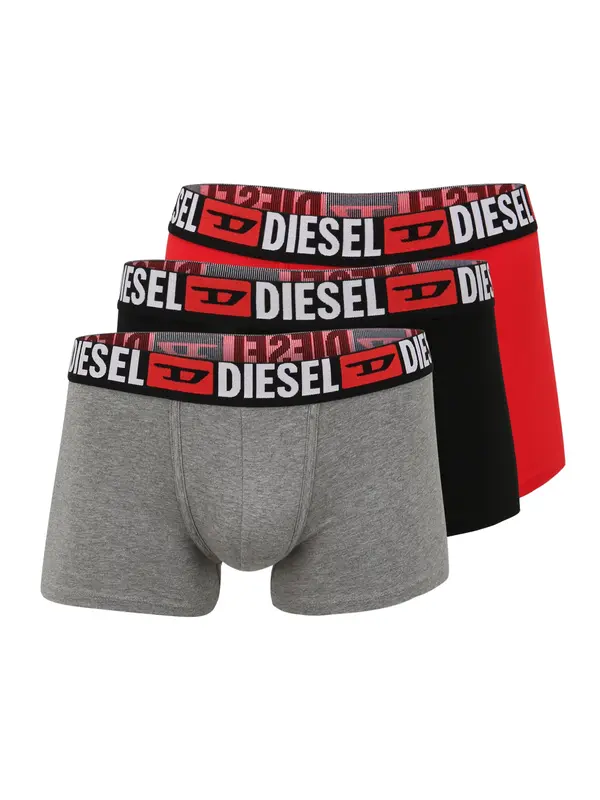 DIESEL DIESEL Bokserice 'Damien'  siva melange / svijetlocrvena / crna / bijela