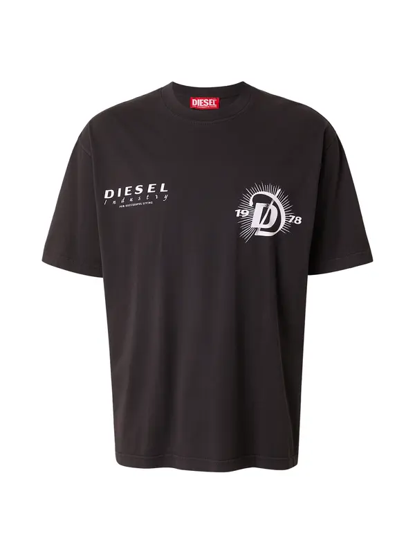 DIESEL DIESEL Majica 'BOGGY-V6'  crna / bijela