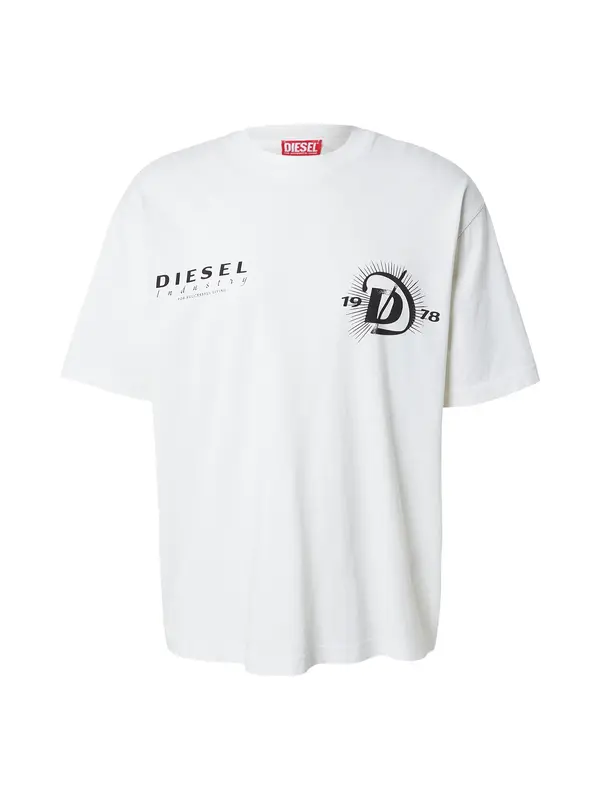 DIESEL DIESEL Majica 'BOGGY-V6'  crna / prljavo bijela