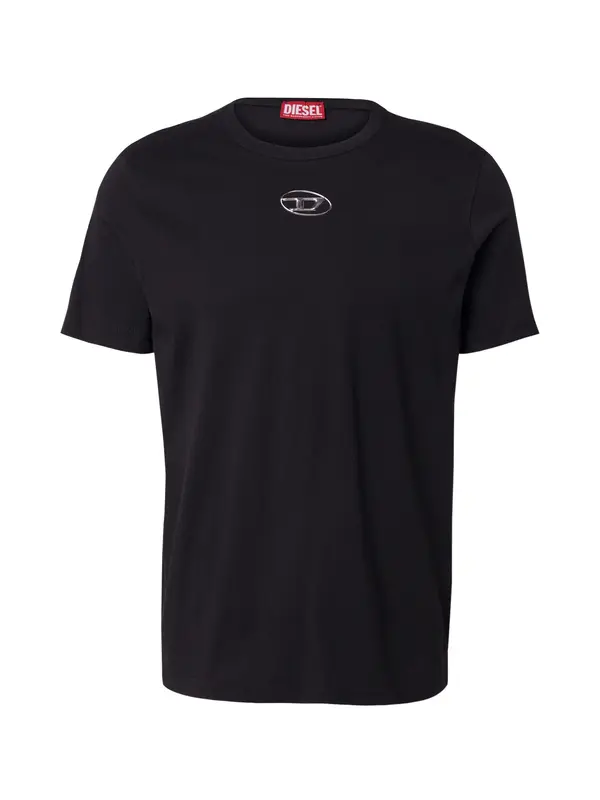 DIESEL DIESEL Majica 'T-ADJUST-OD'  crna / srebro