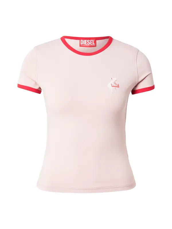DIESEL DIESEL Majica 'UNCUTIES'  roza / crvena / bijela