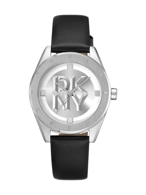 DKNY DKNY Analogni sat 'Chambers'  crna / srebro