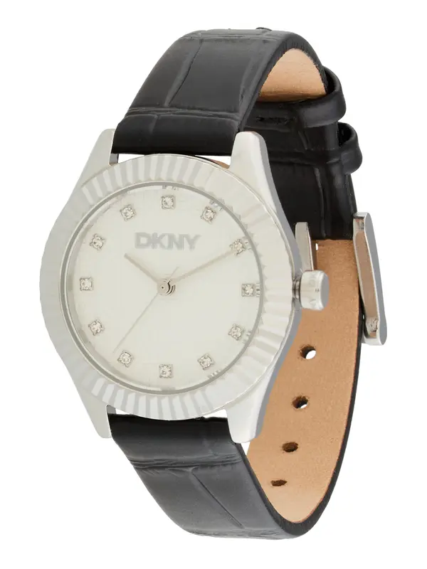 DKNY DKNY Analogni sat 'Chambers Glitz'  crna / srebro