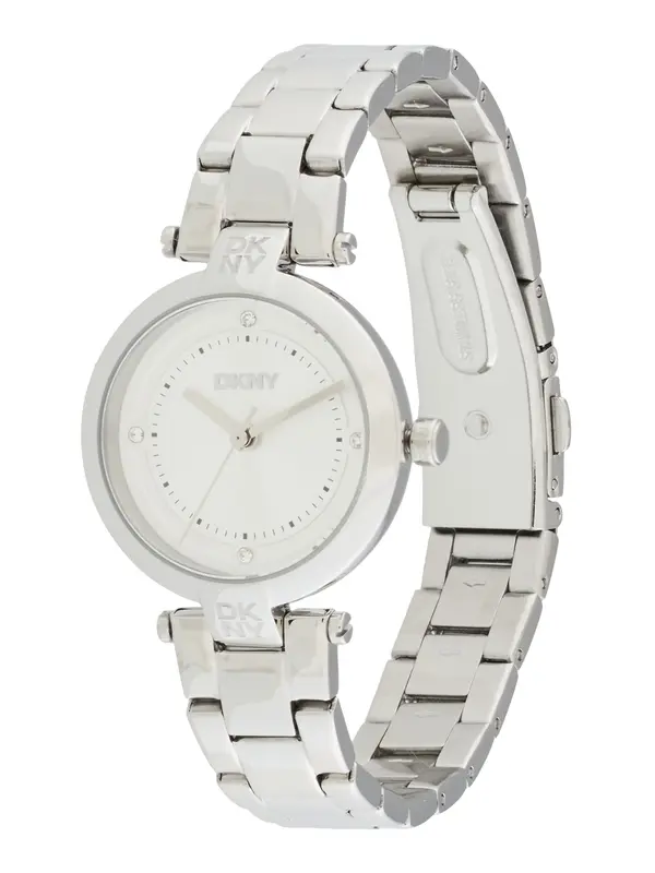 DKNY DKNY Analogni sat 'Essential Mini'  srebro / biserno bijela