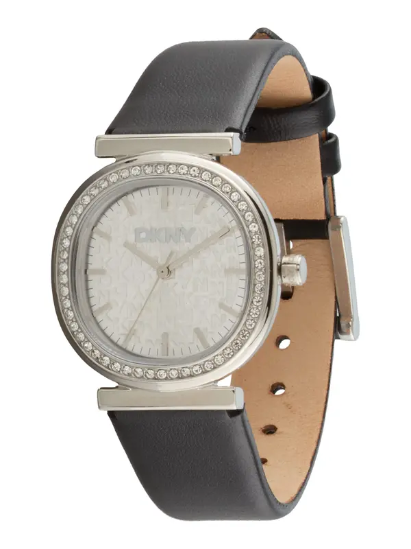 DKNY DKNY Analogni sat 'Evening'  crna / srebro