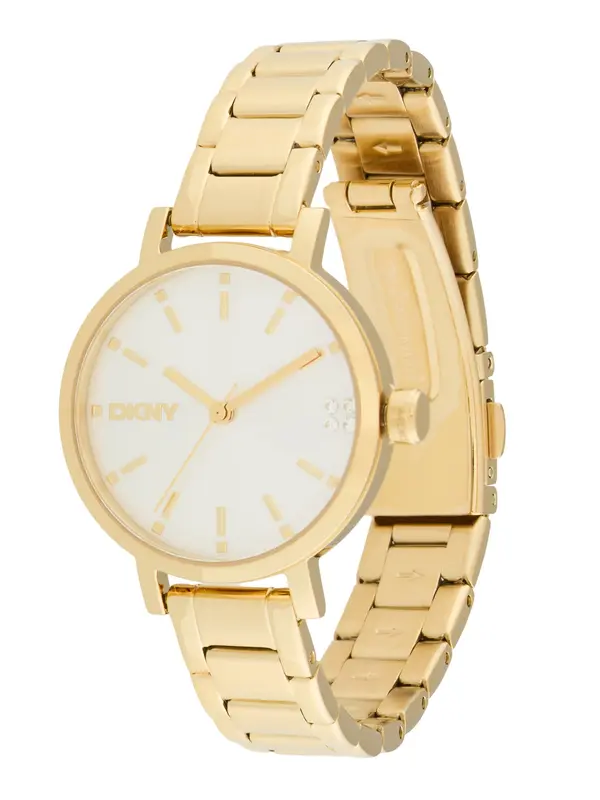 DKNY DKNY Analogni sat 'Soho Glitz'  zlatna / prozirna / bijela
