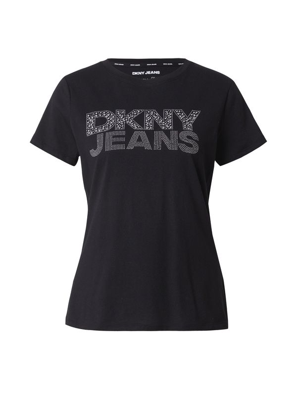 DKNY DKNY Majica  crna / srebro
