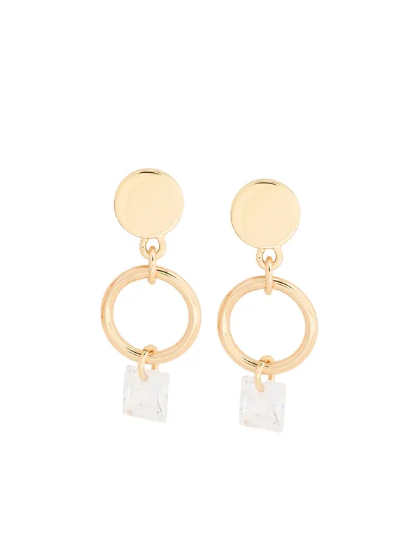 DKNY DKNY Naušnice 'DROP'  zlatna / prozirna