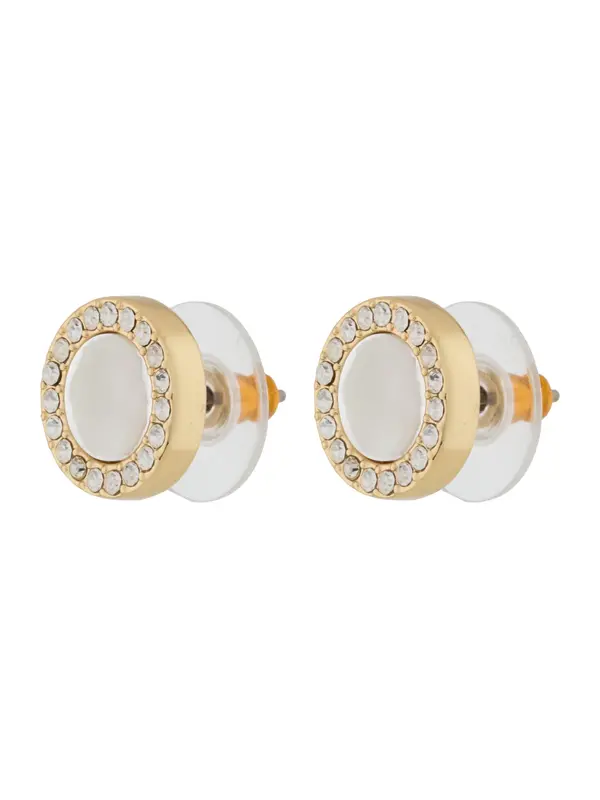DKNY DKNY Naušnice  zlatna / prozirna / biserno bijela