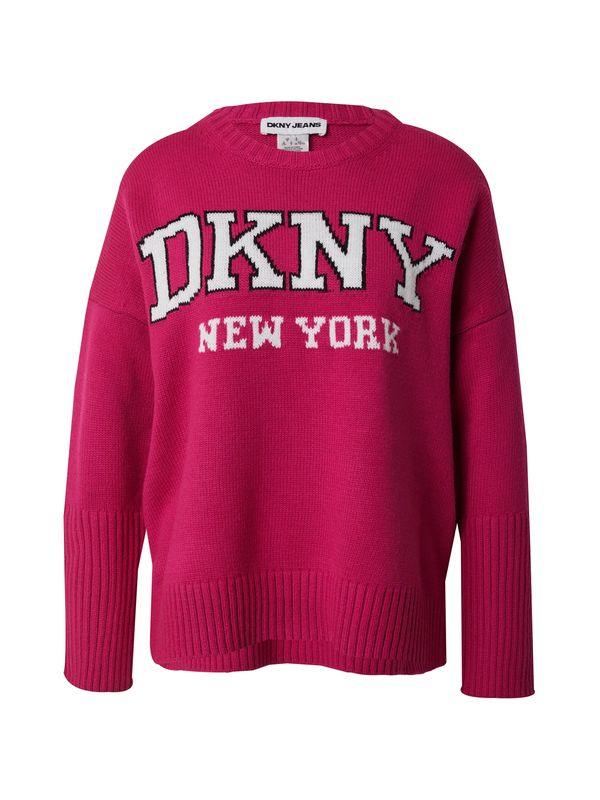 DKNY DKNY Pulover  roza / crna / bijela