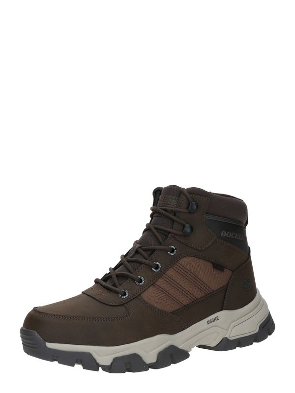 Dockers by Gerli Dockers by Gerli Čizme na vezanje  smeđa / brokat / crna