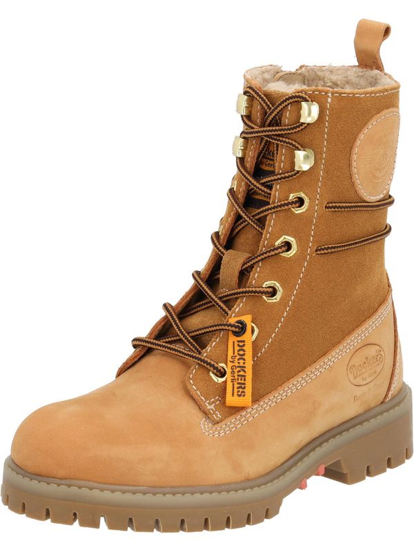 Dockers by Gerli Dockers by Gerli Gležnjače na vezanje  boja devine dlake (camel) / karamela