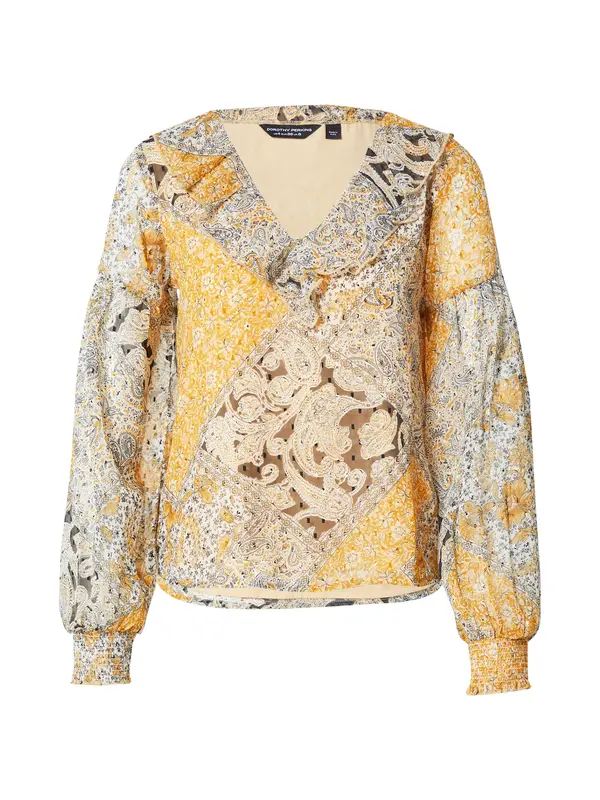 Dorothy Perkins Dorothy Perkins Bluza  svijetlosmeđa / žuta / crna / bijela