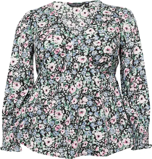 Dorothy Perkins Curve Dorothy Perkins Curve Bluza  morsko plava / zelena / roza / bijela
