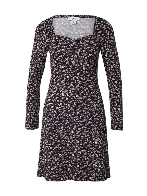 Dorothy Perkins Dorothy Perkins Haljina 'Ditsy Frill'  zelena / ljubičasta / crna / bijela