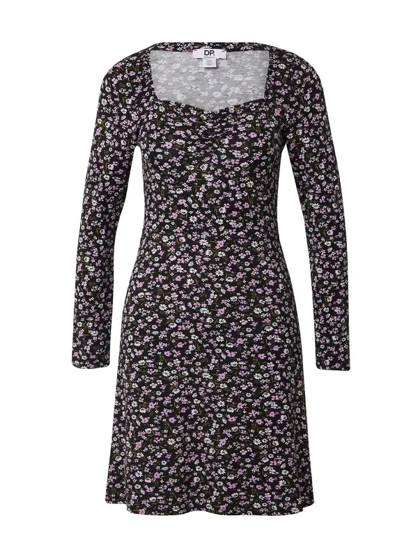 Dorothy Perkins Dorothy Perkins Haljina 'Ditsy Frill'  zelena / ljubičasta / crna / bijela