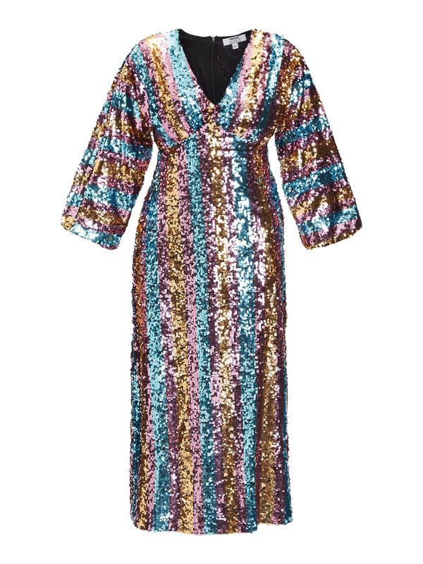 Dorothy Perkins Petite Dorothy Perkins Petite Haljina  tirkiz / zlatna / orhideja bijela / crna