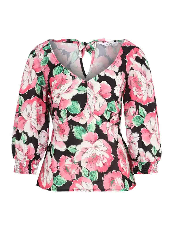 Dorothy Perkins Tall Dorothy Perkins Tall Bluza  tamno zelena / roza / prljavo roza / crna