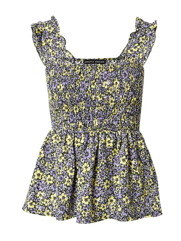 Dorothy Perkins Dorothy Perkins Top  žuta / svijetloljubičasta / crna / bijela