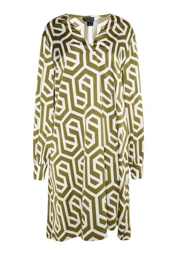 DreiMaster Klassik DreiMaster Klassik Haljina 'Casnagie'  maslinasta / vuneno bijela