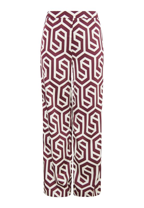 DreiMaster Klassik DreiMaster Klassik Hlače  bordo / bijela