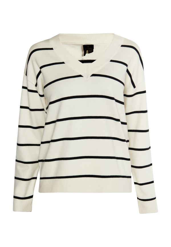 DreiMaster Klassik DreiMaster Klassik Pulover 'Baradello'  crna / vuneno bijela