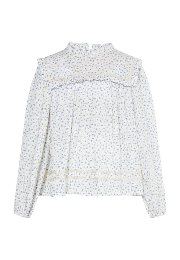 DreiMaster Vintage DreiMaster Vintage Bluza  plava / smeđa / bijela