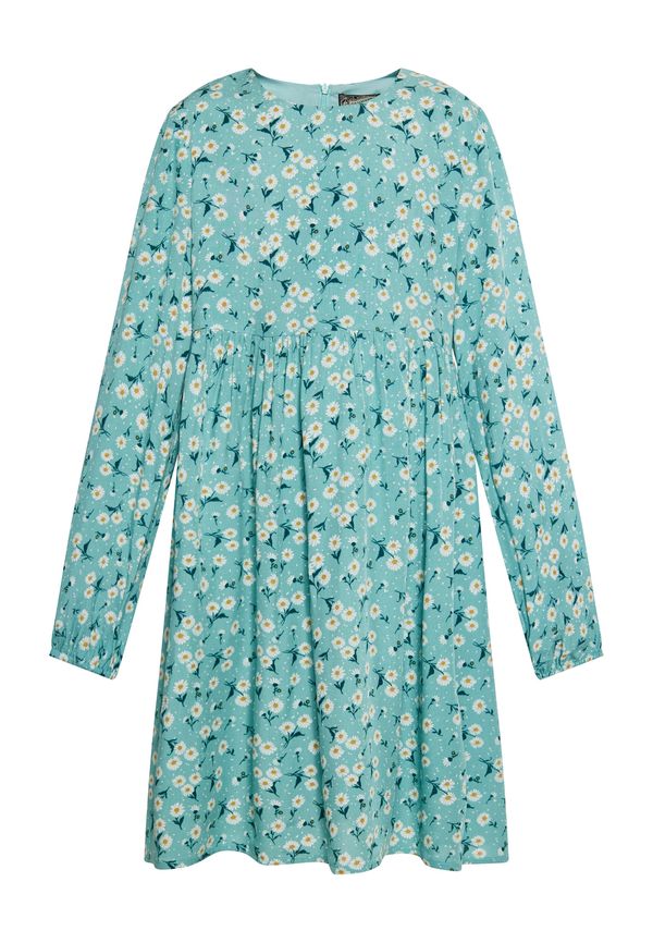 DreiMaster Vintage DreiMaster Vintage Haljina  tirkiz / žuta / tamno zelena / bijela