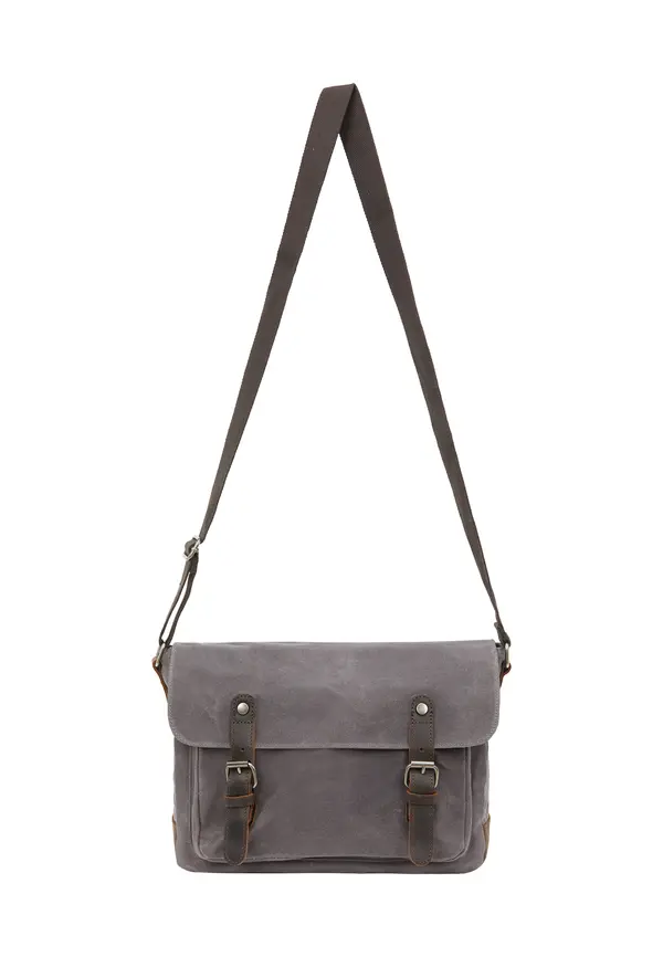 DreiMaster Vintage DreiMaster Vintage Messenger torba preko ramena  antracit siva / tamo siva