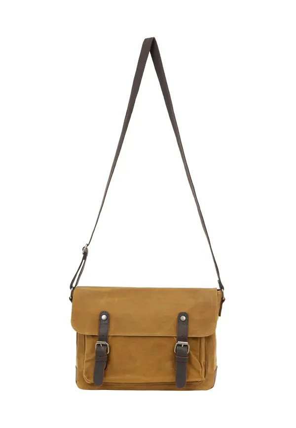 DreiMaster Vintage DreiMaster Vintage Messenger torba preko ramena  karamela / antracit siva