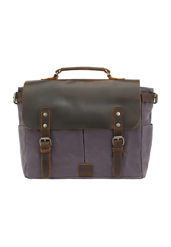 DreiMaster Vintage DreiMaster Vintage Messenger torba preko ramena  tamno smeđa / tamo siva