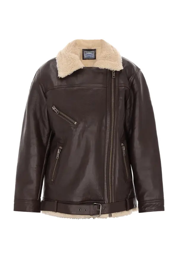 DreiMaster Vintage DreiMaster Vintage Prijelazna jakna  svijetlobež / tamno smeđa