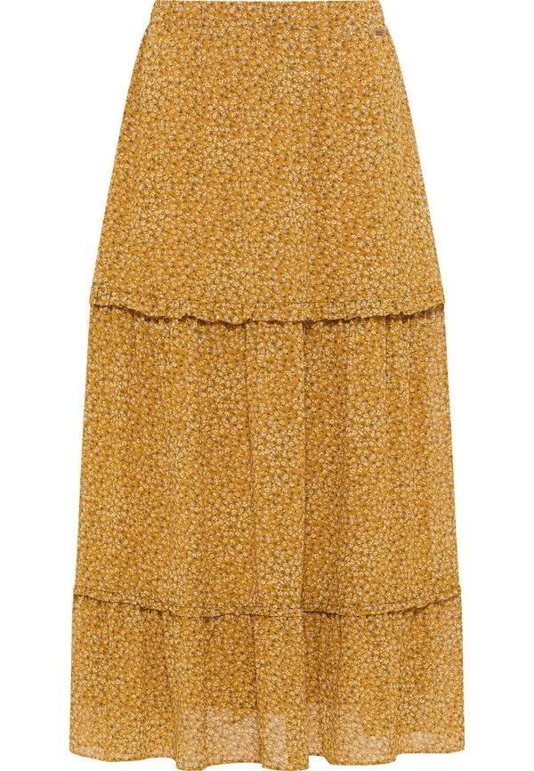 DreiMaster Vintage DreiMaster Vintage Suknja  zlatno žuta / tamno zelena / ljubičasta / bijela