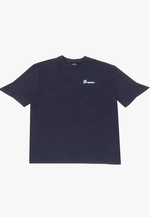 Dropsize Dropsize Majica 'Hustle Hard'  mornarsko plava / svijetloplava
