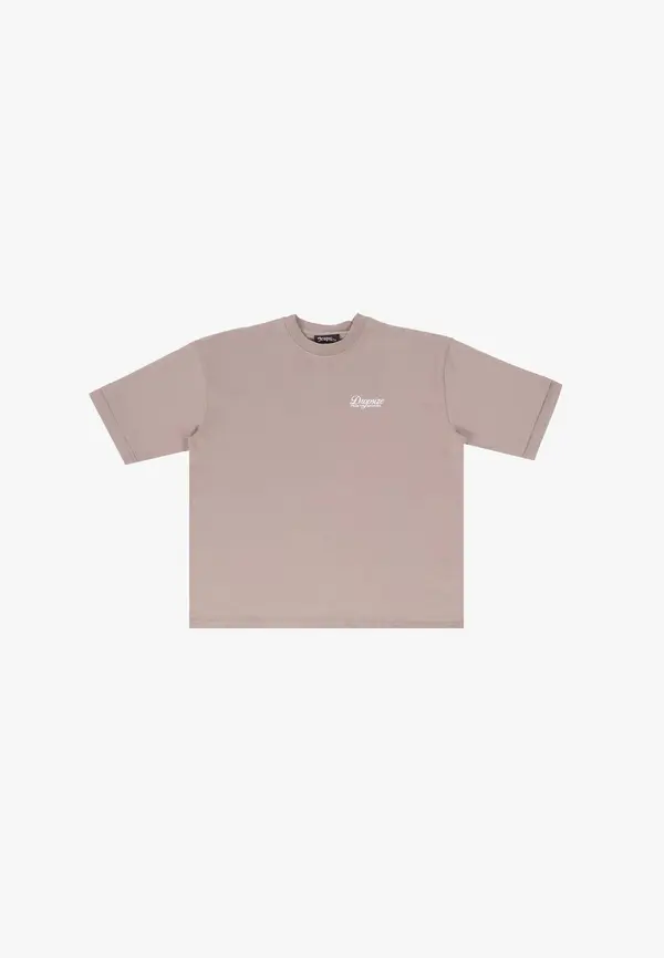 Dropsize Dropsize Majica  kestenjasto smeđa / bijela