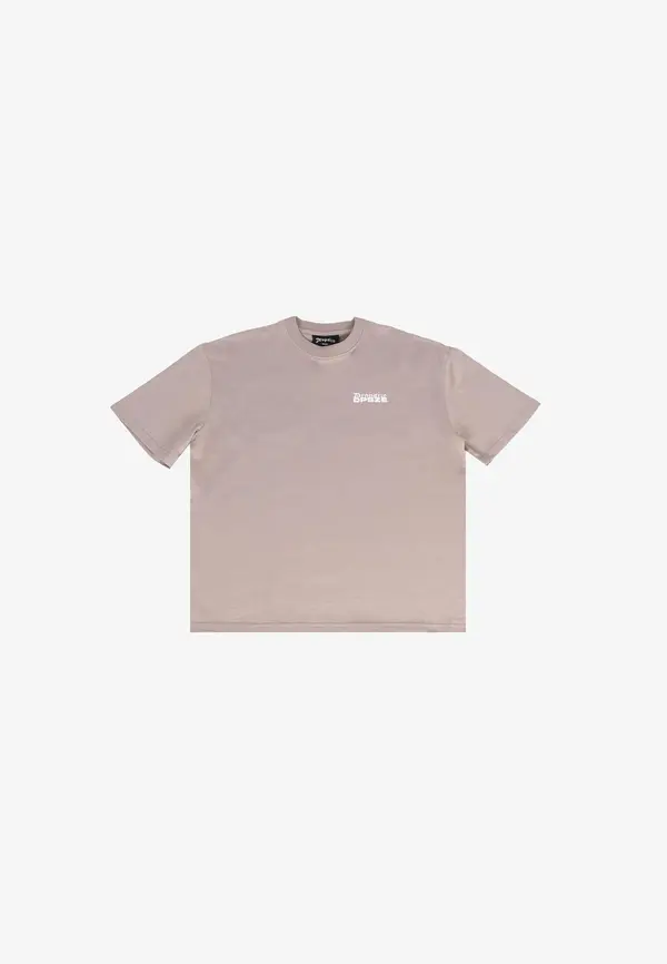 Dropsize Dropsize Majica  taupe siva / bijela