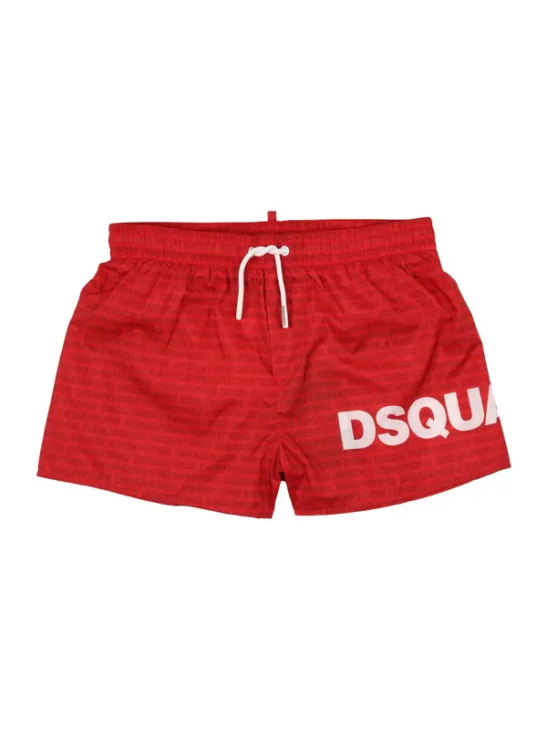 DSQUARED2 DSQUARED2 Kupaće hlače  crvena / tamno crvena / bijela