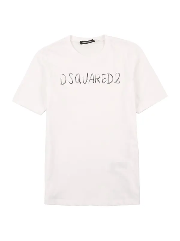 DSQUARED2 DSQUARED2 Majica  crna melange / bijela