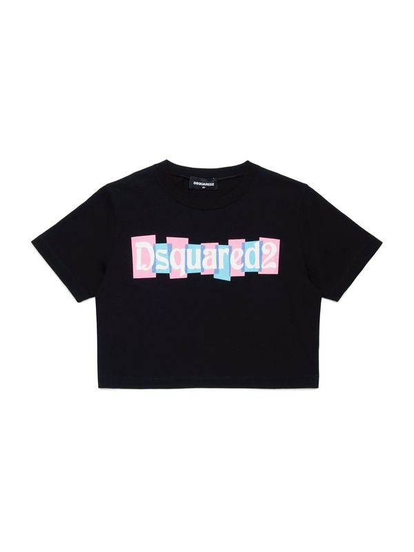 DSQUARED2 DSQUARED2 Majica  svijetloplava / roza / crna / bijela