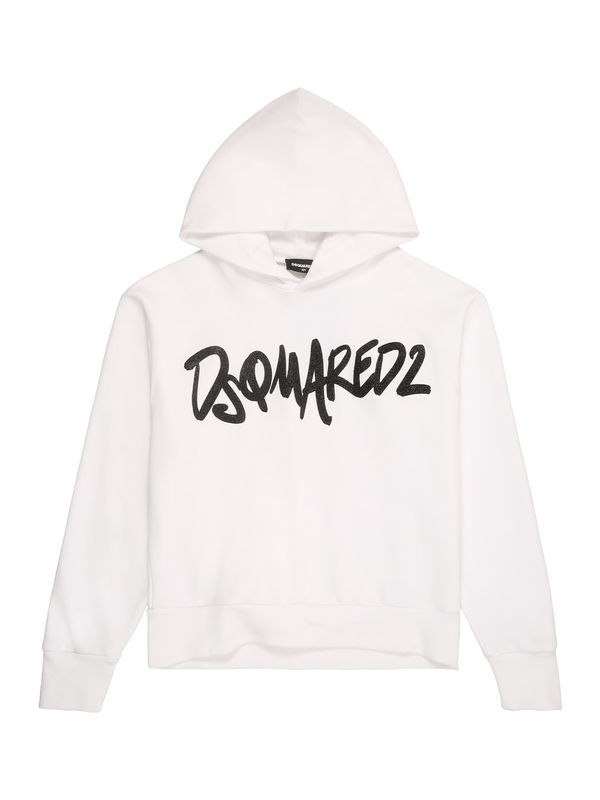 DSQUARED2 DSQUARED2 Sweater majica  crna melange / bijela