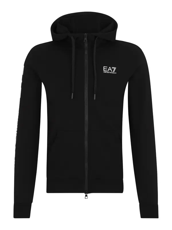 EA7 Emporio Armani EA7 Emporio Armani Gornji dio trenirke  crna / bijela