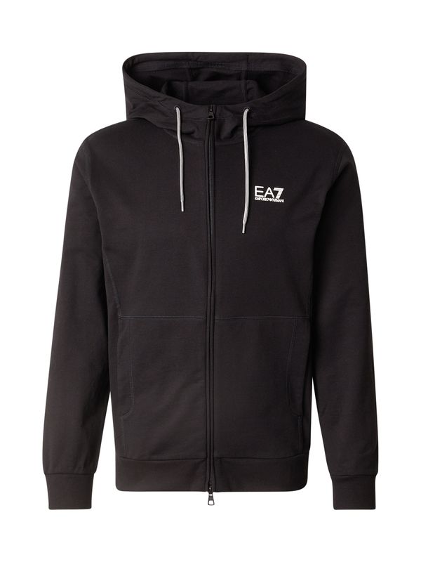 EA7 Emporio Armani EA7 Emporio Armani Gornji dio trenirke  crna / bijela