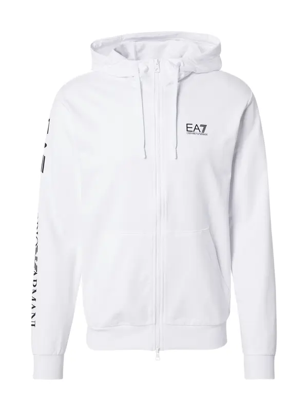 EA7 Emporio Armani EA7 Emporio Armani Gornji dio trenirke  crna / bijela