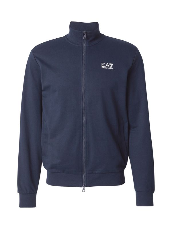 EA7 Emporio Armani EA7 Emporio Armani Gornji dio trenirke  mornarsko plava / bijela