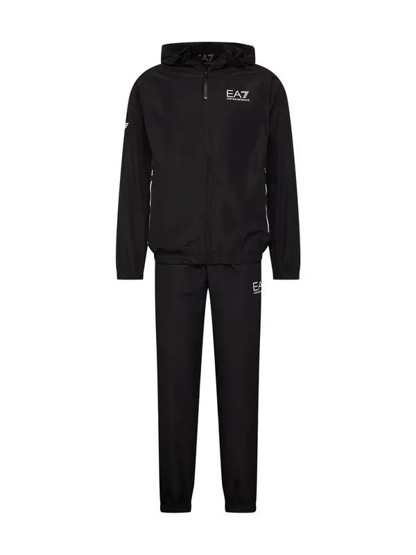 EA7 Emporio Armani EA7 Emporio Armani Jednodijelna pidžama  crna / bijela