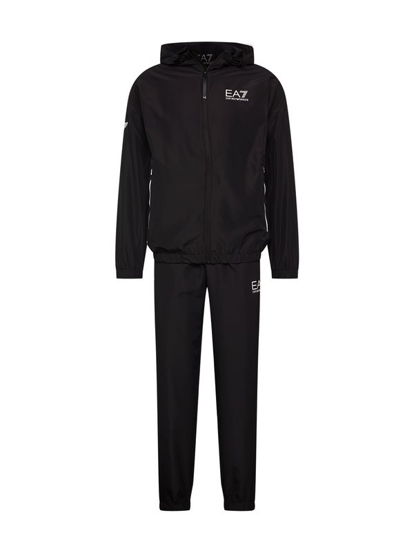 EA7 Emporio Armani EA7 Emporio Armani Jednodijelna pidžama  crna / bijela