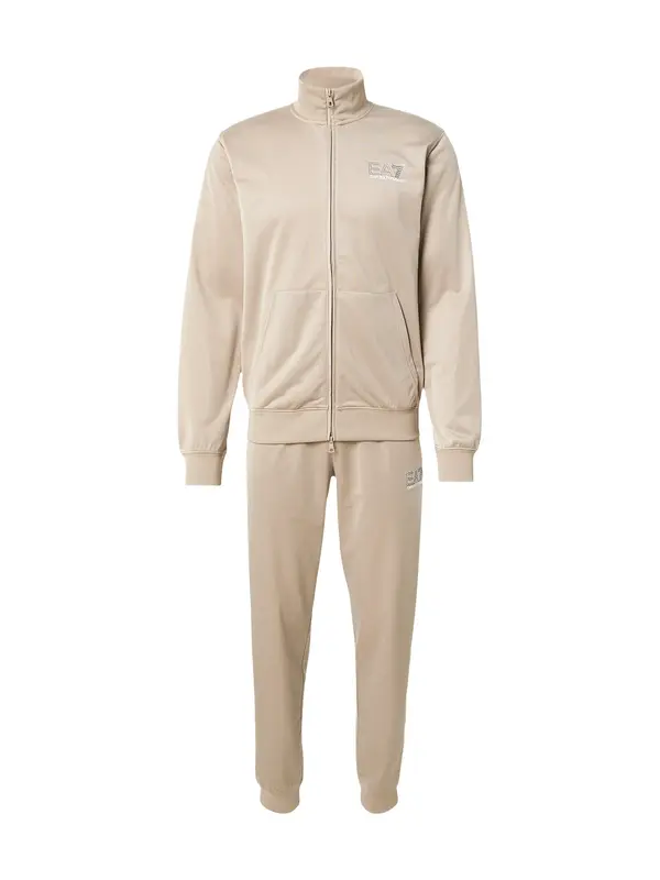 EA7 Emporio Armani EA7 Emporio Armani Jogging komplet  svijetlosmeđa / crna / bijela