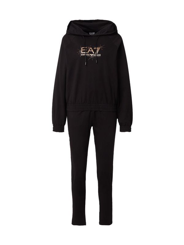 EA7 Emporio Armani EA7 Emporio Armani Jogging komplet  svijetlosmeđa / crna