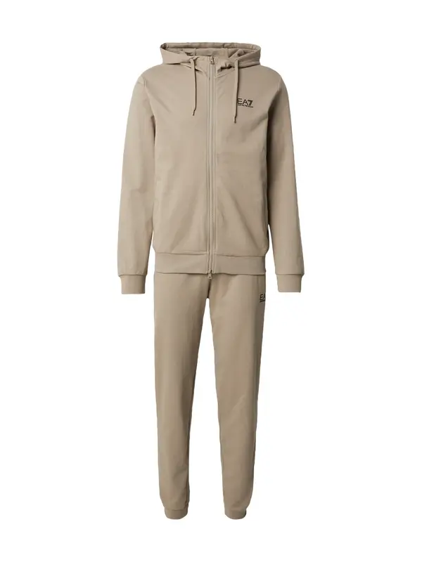 EA7 Emporio Armani EA7 Emporio Armani Jogging komplet  svijetlosmeđa / crna