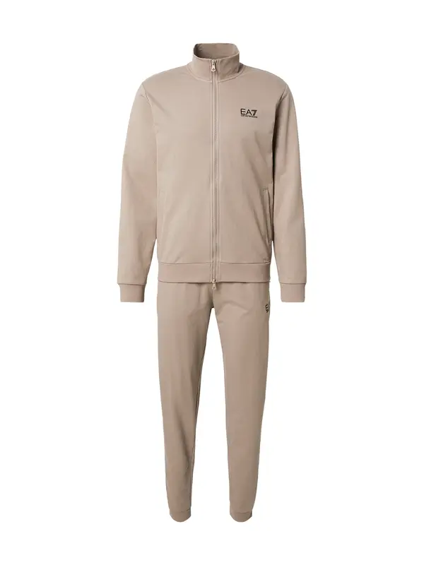 EA7 Emporio Armani EA7 Emporio Armani Jogging komplet  svijetlosmeđa / kameno siva